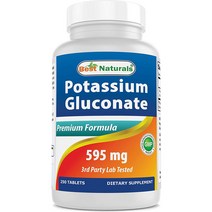 베스트내츄럴스 글루콘산칼륨 보조제 595mg 정제 250정