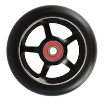 전동서핑보드 롱보드샵 JEERKOOL 88A 100mm 스쿠터 휠 스케이트 보드 액세서리 스피드 베어링이있는 합금강 허브 골드 LZ29, [06] Black 100mm