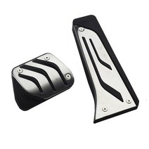액셀 브레이크 발판 패드 알루미늄 합금 페달 BMW 5 6 7 시리즈 F01 F02 F06 F10 520d 520i 525d 528i 530d 530i 용, [01] Black