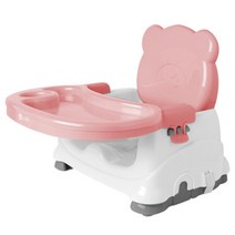 휴대용 아기부스터 파스텔 베어 아기식탁의자 피크닉, 곰돌이휴대용(부스터_뉴핑크)