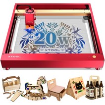 CNC조각기 기계 라우터 XTool D1 Pro 20W 레이저 조각 커팅 RA2 로터리 DIY 휴대용 커터, 3.D1 Pro 20W (Red) - 미국