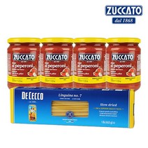 [보라티알] 쥬카토 그릴드 페퍼 350g 4병 +데체코 USA 링귀니 453g x 1봉, 상세 설명 참조