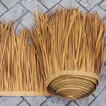 4M 인조 볏짚 단 갈대 카페 원두막 지붕 시공 초가 인테리어 조경 자재 이엉 처마 장식, H.벼초원색 1m길이x0.5m폭