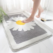 라니스튜디오 폭신폭신 플라워 데이지 러그 욕실 발매트