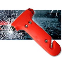 소방망치 차량 찰출용 비상망치 2 in 1 mini car safety hammer 창, 빨간색