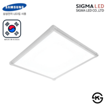 시그마 LED 엣지플러스 플리커프리 무타공 국산 엣지조명 450X450 40W 전구색 주백색 주광색 A/S 2년, 전구색 (3000K)