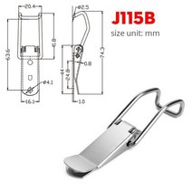 윈도우락 창문잠금 안전장치 현관문구멍 방범 캐비닛 상자 스프링 로드 래치 캐치 토글, J115B
