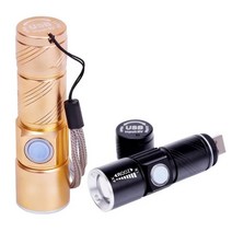[ILΞ9] LED USB 미니 줌 라이트 랜턴 손전등 후레쉬 Q5칩 써치 탐조등 서치 등산 써등 캠핑_EΞ82076Ea, opΞ골드