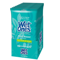 WetOnes 손세정 물티슈 여행 용 가벼운 향 20개입 10팩, 옅은 향 물티슈 20ct 10팩