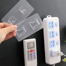 부착형 결합형 접착 매직 후크 멀티탭 콘센트 고정 3옵션 [Clipping Multi-Tab Wall Hanger Stickers 3 Options], 2구 세로형(Double Standing)