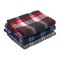 휴대용 폴라폴리스 체크 무릎 캠핑 항공 겨울 담요 모포 이불 네이비/그레이/레드 개별포장, 선택02. 레드