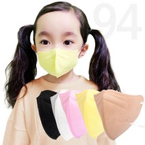 다나마스크 KF94 뉴 다나 온숨 컬러마스크 초소형 60매 90매, 노란색