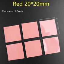 Luxanzi 10Pcs 20mm * GPU CPU 방열판 냉각 전도성 실리콘 패드 블루 핑크 0.5mm 1mm 1.5mm 2mm 열, r30
