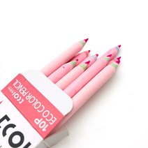 에코아이 색종이 색연필 10개입 친환경 색연필 친환경 문구, 연두