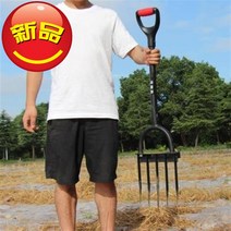 쟁쇠 도라지창 삼지창 텃밭관리기 돌고르기 철호그삽, 네 톱니 회전 포크  1.4m 메뚜기 나무
