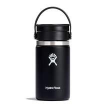 Hydro Flask 와이드 마우스 단열 물병 루핀 20온스 486120, 12 Oz, Black