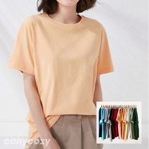 코니코지 [코니코지] 아트 컬러 라운드 반팔티