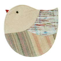 치앙마이 패브릭 컵받침 인테리어소품 직수입 코스터, C1.병아리-아이보리