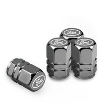 포드 호환 튜닝 자동차 휠 타이어 밸브 캡 먼지 커버 액세서리 포커스 MK2 피에스타 레인저 몬데오 MK4 쿠가 머스탱 퓨전 익스플로러용 4 개입, [01] C-Gray