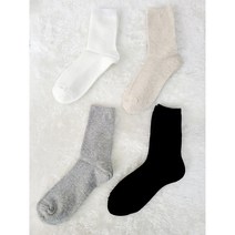 베이직 쫀쫀 잔골지 슬림 중목 장목 양말