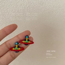 ENBEIER 컬러 옻칠 토성 귀걸이 귀걸이 925 vi-vi