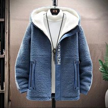 폴리스자켓 고급 겨울 단톤 보아털 남자 집업 후리스 빅사이즈 아우터 플러스 벨벳 남성 겨울 뽀글이