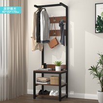 깔끔한 원룸 선반행거 가방 바지 옷정리 자취생으로살아남기 멀티 거치대 옷정리노하우 다이소, 와일드 오크 【40X30 X170cm]