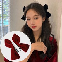 [KT알파쇼핑]슈론 벨벳 리본 집게핀 포인트핀