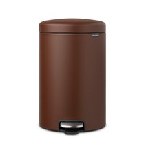 페달휴지통 20L 뉴아이콘 미네랄코팅 코지브라운, 코지브라운 × 1개