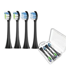 보라 전동칫솔 호환용 칫솔모 잇몸케어 세트, 블랙 잇몸케어2+딥클린2+케이스
