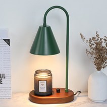레트로 캔들 멜트 워머 양키캔들워머 램프 무드등 침실 장식 로맨틱 테이블, Green Wood_UK Plug 220V