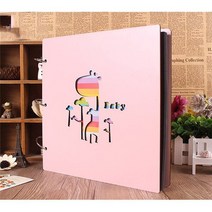 앨범추천 주수스티커 뮤지컬티켓북 일본식앨범 포토앨범제작 초음파앨범 사진앨범제작 16 인치 대형 나무 커버 사진 앨범 앨범 diy 수제 루스 리프 붙여 넣기 맞춤형 아기 애호가, C-1