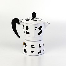 moka pot italian 커피 머신 에스프레소 알루미늄 간헐천 커피 메이커 주전자 라떼 스토브 클래식 커피웨어 바리 스타 액세서리, 150ml - 암소 색상