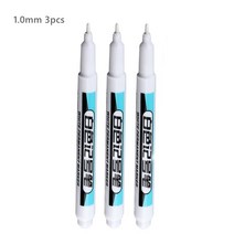 타이어펜 마커펜 Haile 화이트 마커 페인트 펜 0.7-2.0mm 유성 방수 영구 플라스틱 젤 자동차 타이어 페, 07 1.0mm-3pcs C, 3개