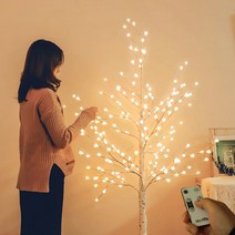크리스마스 트리 자작나무 1.2M LED 장식 소품 오르골 워터볼 가랜더 조명 선물 무드, 05.자작나무1.8m