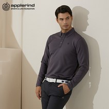 애플라인드 21FW 남성 써모라이트 기모 카라티 (그레이)_MA21-TS403
