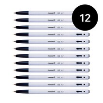 모나미 153 볼펜 / 12개묶음상품 3개묶음상품 / 블랙 블루 레드 / 0.5mm 0.7mm 1.0mm/ 유성볼펜 모나미볼펜153 모나미볼펜 필기감이좋은볼펜, 블랙_12개묶음상품