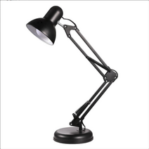 LED 책상 인테리어 단스탠드 관절 독서등 제도 스탠드 조명 테이블, 블랙 듀얼 11W 가변 3색