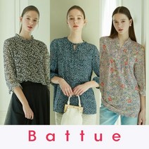 바띠(BATTUE) [BATTUE] 쥬빌리 번아웃 디테일 블라우스 3종