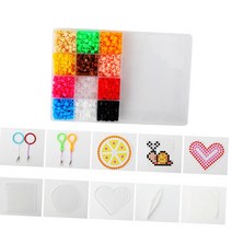 GHSHOP 퓨즈 비즈 키트 하마 비즈 펄러 비즈 초보자를 위한 수제 공예 철 비즈 퓨전, 5mm, 플라스틱, 여러 가지 빛깔의