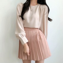 박남매 / 구김적은 링클프리 셔링 라운드 블라우스 (3color)