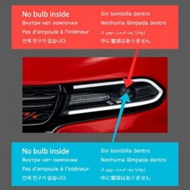 닷지 충전기용 자동차 조명 2015- LED 자동 헤드라이트 어셈블리 업그레이드 이중 초점 렌즈 동적 신호 램프 도구 액세서리, No Bulb Inside