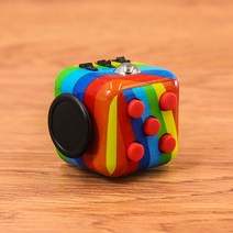 couyor 피젯큐브 스트레스 해소 장난감 항불안 과잉행동증 신기 발산 스트레스 해소 큐브 손끝 장난감 Fidget toy cube, 광면 무지개