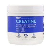 RSP 뉴트리션 크레아틴 모노하이드레이트 Micronized 5g Creatine 500g, 1개