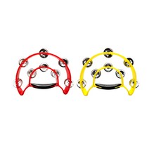 진미디어 찰랑이 탬버린 레드 옐로우 노래방 악기 교육용 파티, 레드(RED)