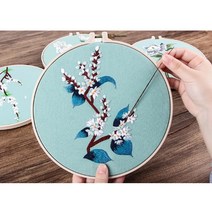 [조한스토어] 프랑스 자수 초보자용 십자수 DIY 패키지, 13) 눈꽃매화, 1세트