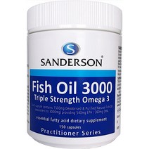(뉴질랜드) Sanderson 샌더슨 하루한알 피쉬오일 오메가3 EPA DHA 150캡슐 Fish Oil 3000