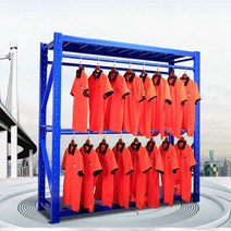 창고 의류 행거 세탁소 앵글 매장용 옷가게 대량 거치, 하얀색150x60x2002겹 (적층 2겹)
