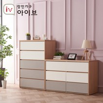 [장인가구] 유니코 그레이 서랍장 세트(1200 빅와이드 3단+830 5단), 색상:그레이