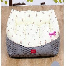 강아지메모리폼침대 자동차 사각 소 그레이 방석, 단품